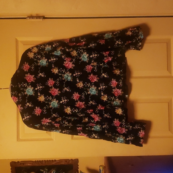 Johnny Was  Multi-Floral Embroidered Black Blazer NWT - Picture 2 of 10